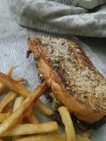Steak Cheese Panni w Cajun Fries